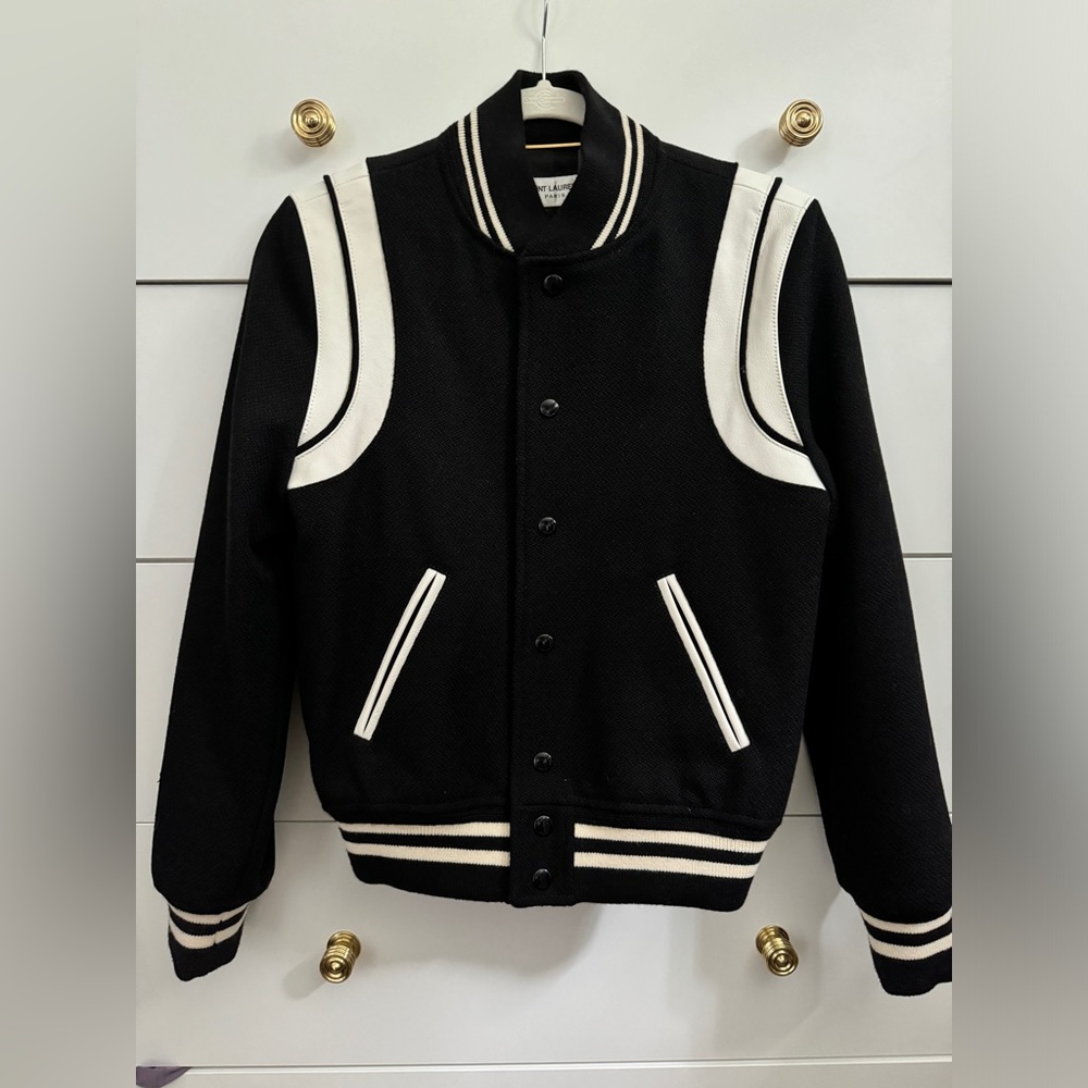 Saint Laurent teddy varsity jacket size FR 36/ US 4